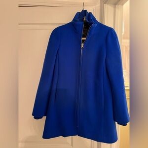 JCREW, CITY COAT, NEVER WORN royal blue overcoat, size 2, jewel tone​​​​​